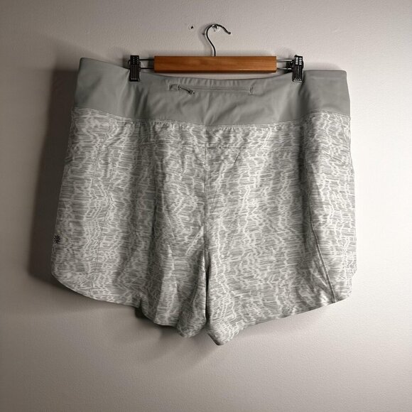 Athleta Shorts Womens 2X Gray Printed Run With It 3.5 Inch Running Lightweight - Picture 9 of 12
